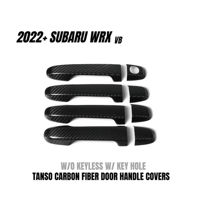 JDMuscle [22-26 WRX] Tanso Pre-preg Carbon Fiber Door Handle Covers w/ Gloss Finish