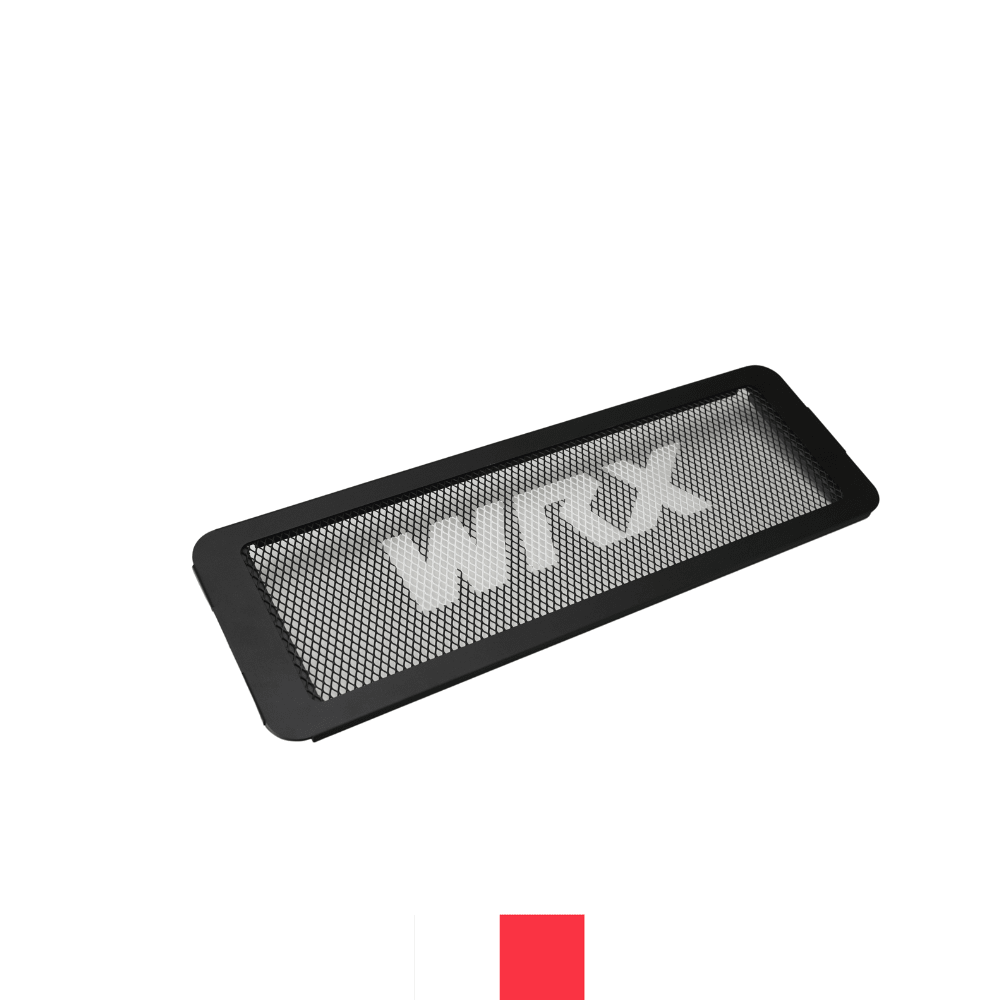 JDMuscle [22-26 WRX] Top Mount Intercooler Mesh Guard with WRX/STI Logo-Red/White