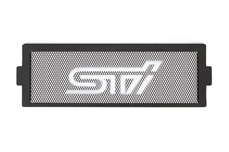 JDMuscle [22-26 WRX] Top Mount Intercooler Mesh Guard with WRX/STI Logo-Red/White