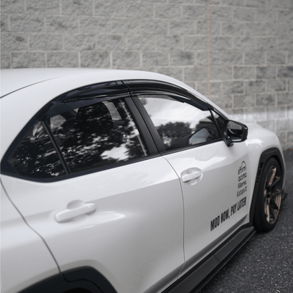JDMuscle [22-26 WRX] V1 Rain Guards / Window Visors-Acrylic/Carbon Fiber