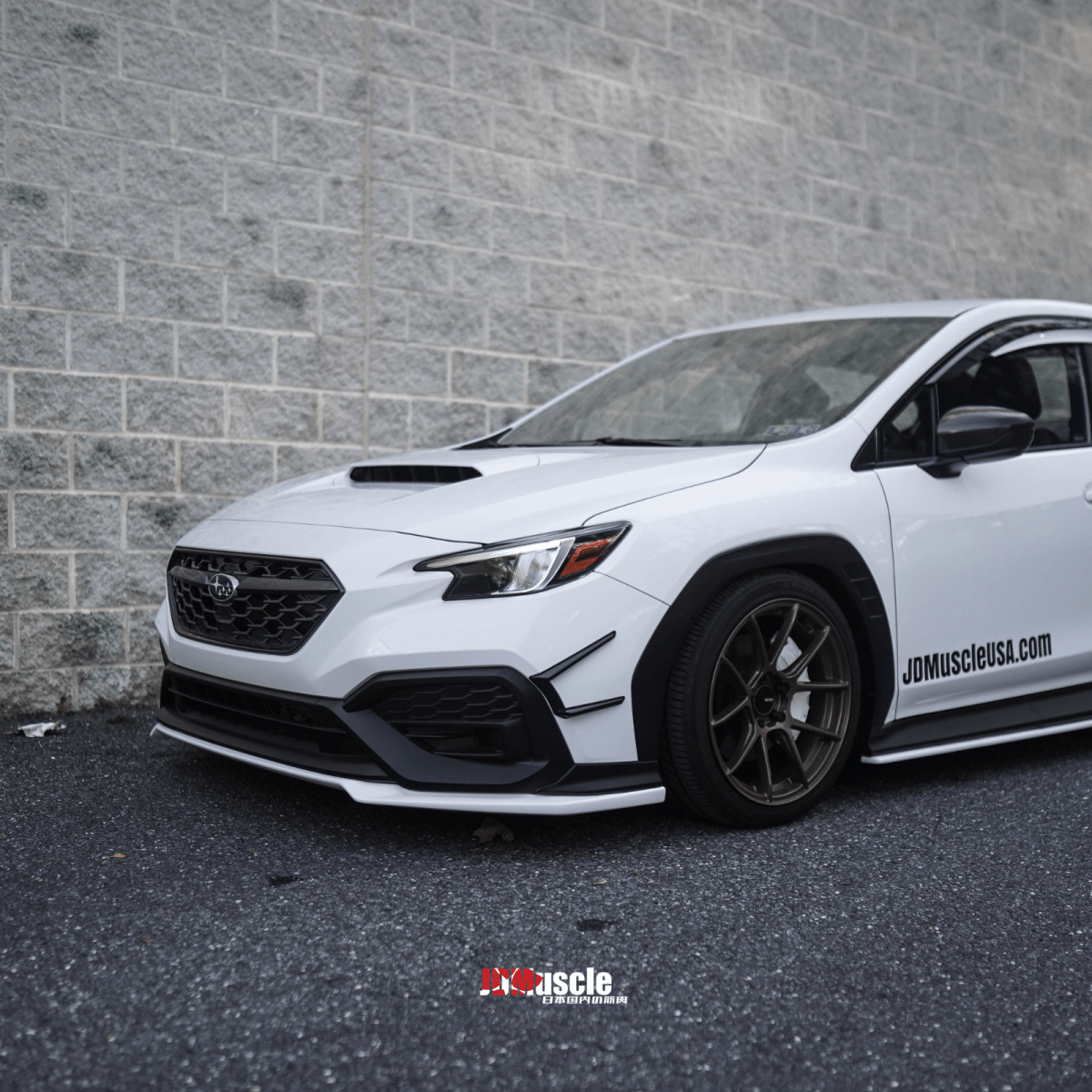 JDMuscle [22-26 WRX] V1 Rain Guards / Window Visors-Paint Matched
