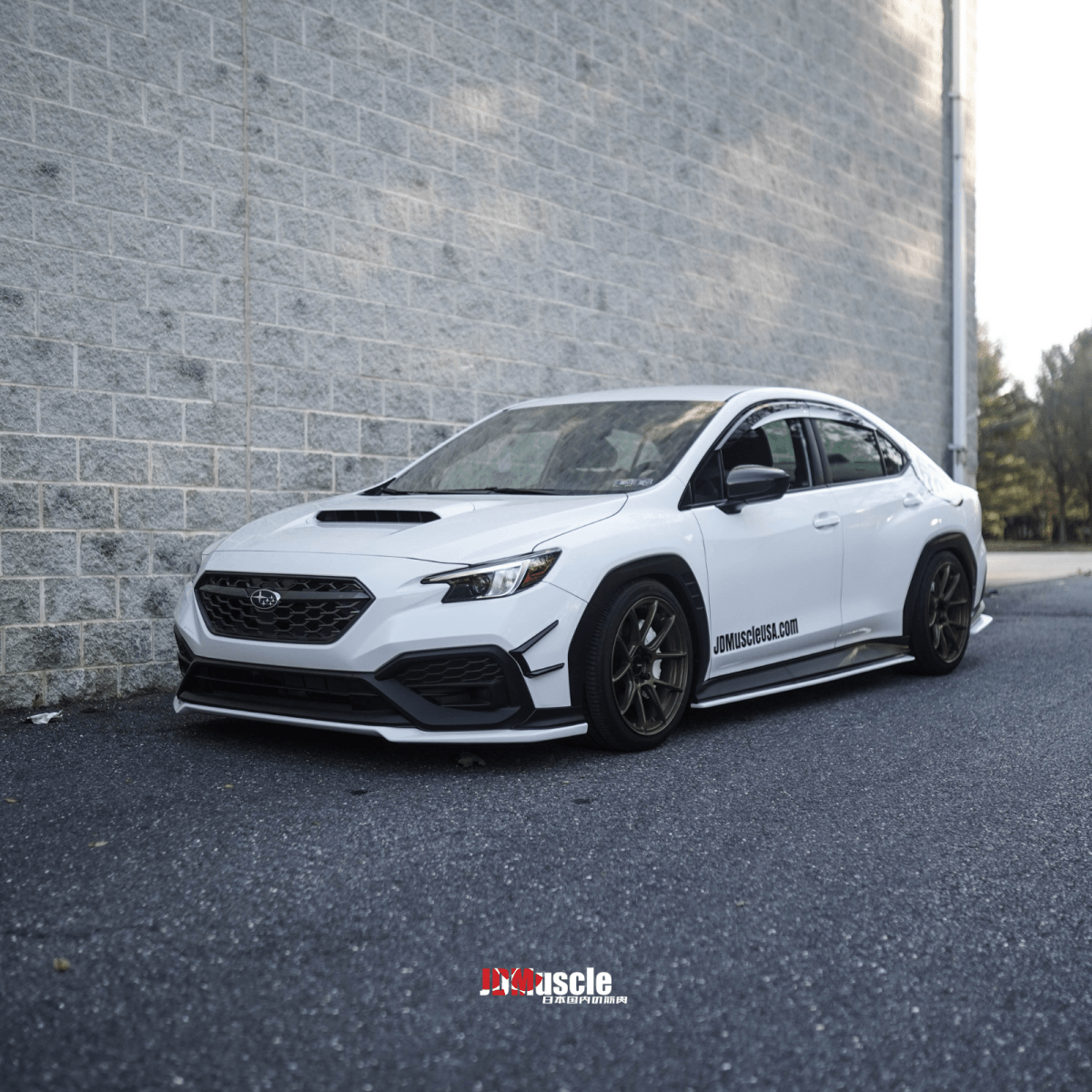 JDMuscle [22-26 WRX] V1 Rain Guards / Window Visors-Paint Matched