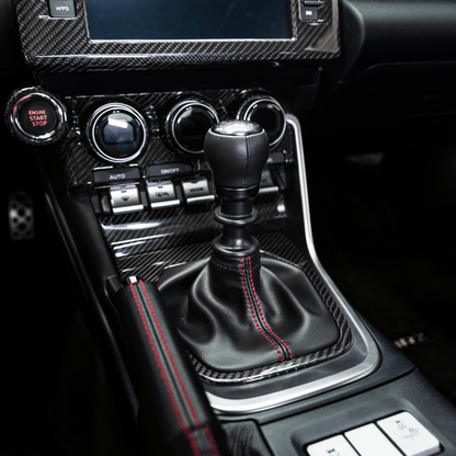 JDMuscle 22+ BRZ/GR86 MT Pre-preg Carbon Fiber Shifter Trim Cover w/ Gloss Finish