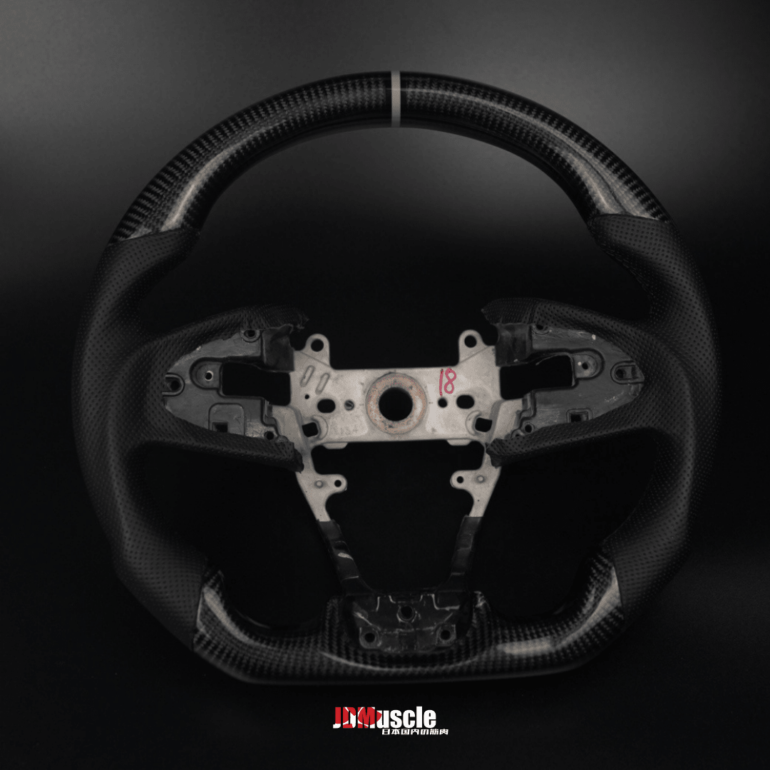 JDMuscle Custom Carbon Fiber Steering Wheel for 10th Gen Civic