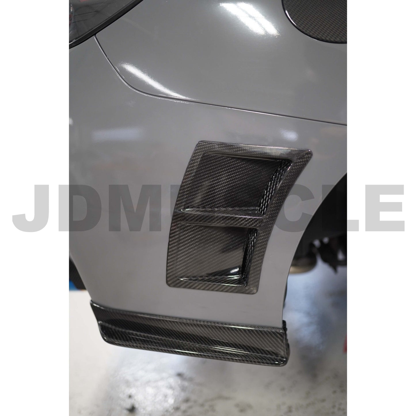 JDMuscle [15-21 WRX/STI] Carbon Fiber Rear Bumper Vents S207/S209 Style | JDM-WRX1515-RBV-CF