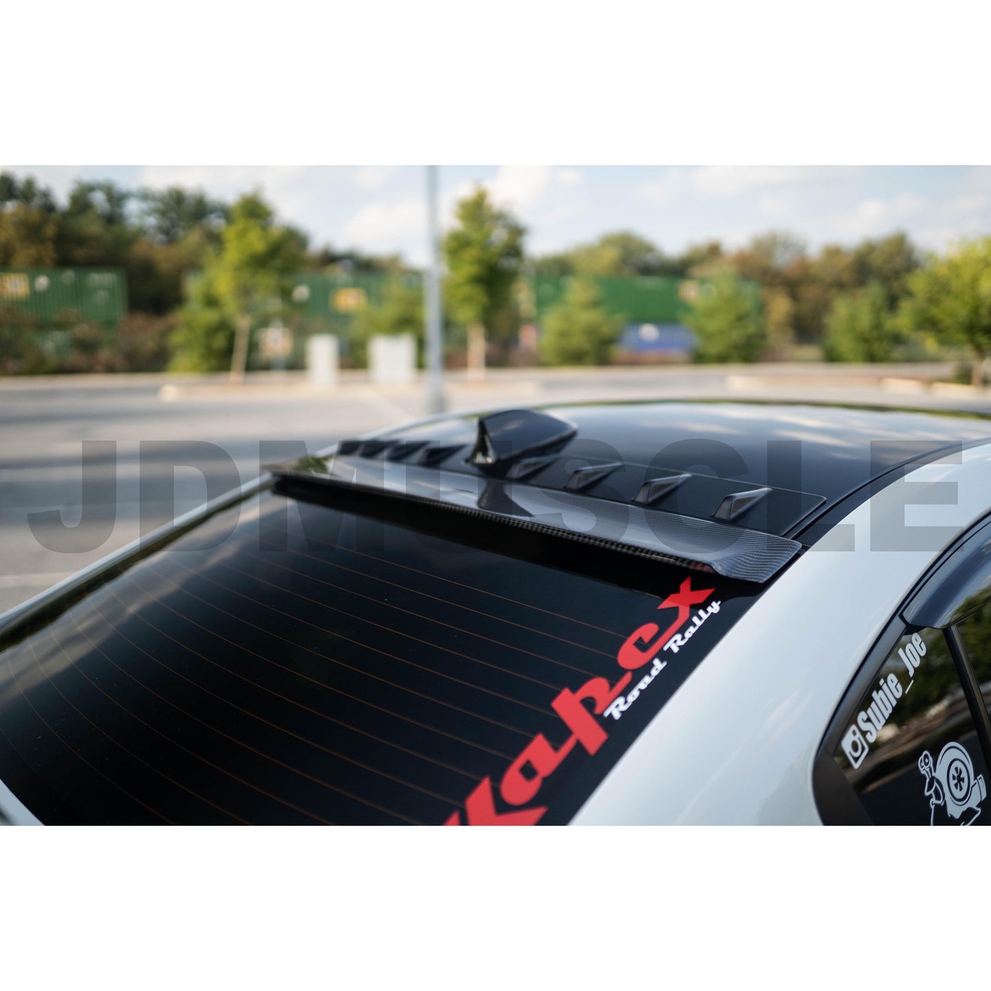 JDMuscle [15-21 WRX/STI] Carbon Fiber Roof Spoiler V1