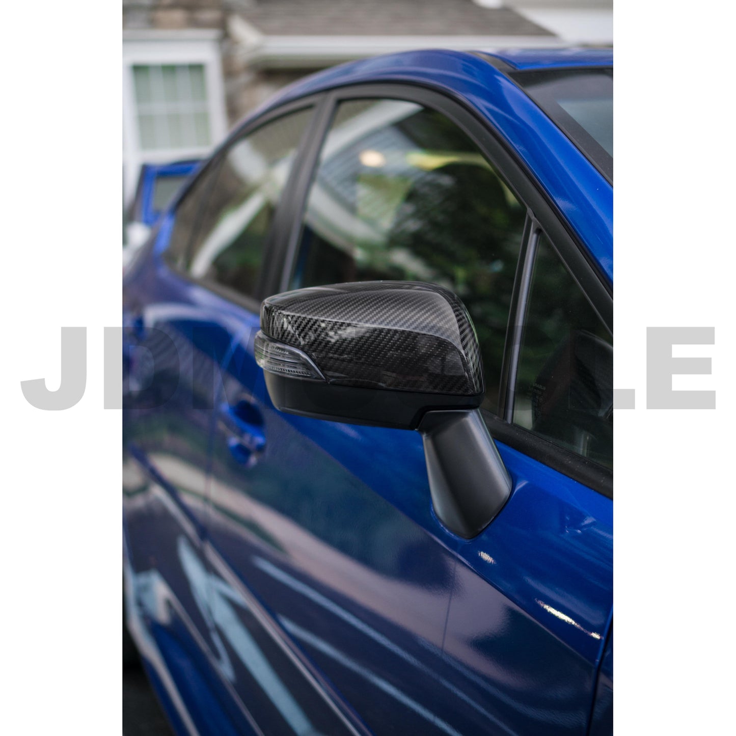 JDMuscle [15-21 WRX/STI] Tanso Pre-preg Carbon Fiber Side Mirror w/Turn Signal Cut-Out | Gloss/Matte | Covers/Full Replacements