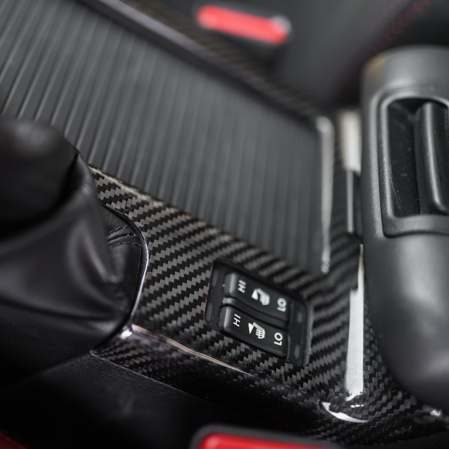 JDMuscle [15-21 STI] Tanso Pre-preg Carbon Fiber Cup Holder Cover