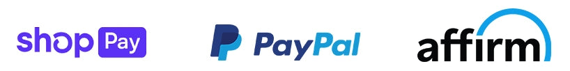 Pay over time with Shop Pay, PayPal and Affirm