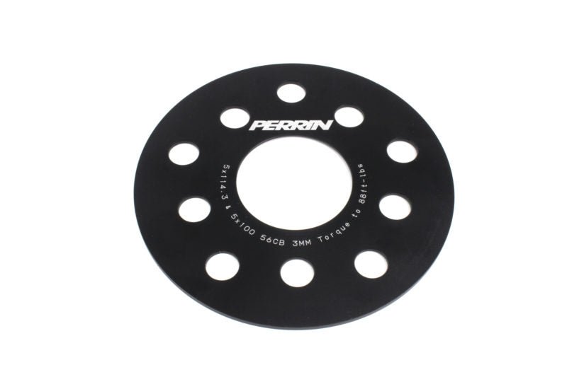 Perrin [15-25 WRX, 05-21 STI, 15-22 Outback, 15-22 Legacy, 19-22 Forester] 3mm Wheel Spacers Black | PSP-WHL-103BK