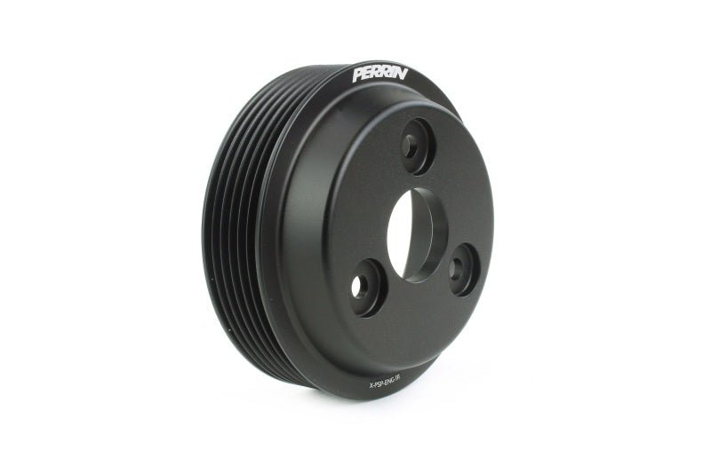 Perrin [22-25 WRX, 19-22 Forester, 20-22 Legacy, 21-22 Crosstrek] Lightweight Water Pump Pulley Black | PSP-ENG-112BK