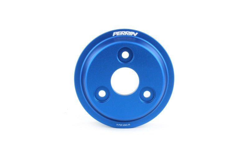 Perrin [22-25 WRX / 19-22 Forester / 20-22 Legacy / 21-22 Crosstrek] Lightweight Water Pump Pulley Blue | PSP-ENG-112BL
