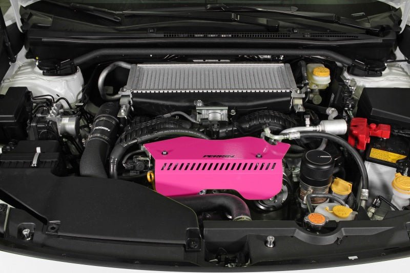 Perrin [22-26 WRX] Pulley Cover - Hyper Pink | PSP-ENG-153HP