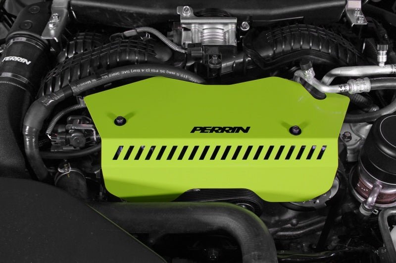 Perrin [22-26 WRX] Pulley Cover - Neon Yellow | PSP-ENG-153NY