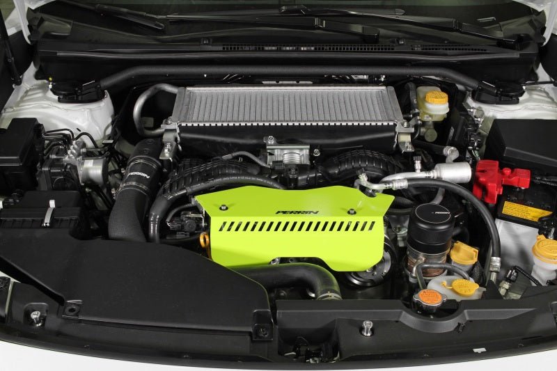 Perrin [22-26 WRX] Pulley Cover - Neon Yellow | PSP-ENG-153NY
