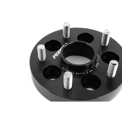 Perrin 25mm 5x100 to 5x114.3 Wheel Adapter Subaru 04-19 | PSP-WHL-226BK