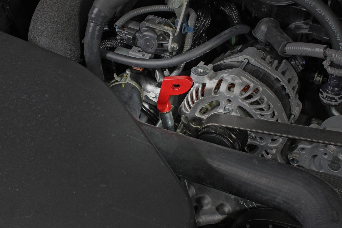Perrin Aluminum [15-26 WRX] "P" Style Dip Stick Handle Red Finish FA20 / FA24 | PSP-ENG-720RD