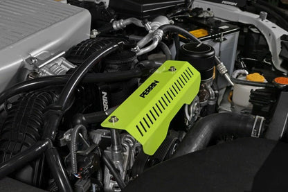 Perrin Performance Pulley Cover | Short Version - Works w/AOS System - Neon Yellow [15-25 Impreza, 18-25 Crosstrek, 20-25 Legacy, 22-25 WRX and Outback]