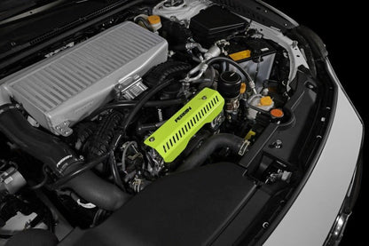 Perrin Performance Pulley Cover | Short Version - Works w/AOS System - Neon Yellow [15-25 Impreza, 18-25 Crosstrek, 20-25 Legacy, 22-25 WRX and Outback]