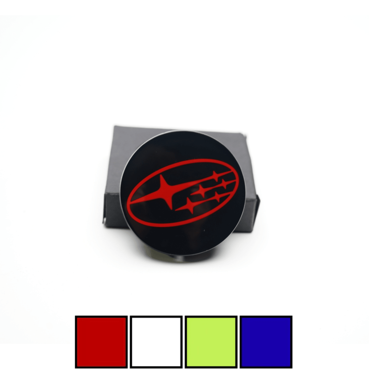 Racing Art [WRX/STI/BRZ] Factory Subaru Wheel Center Caps w/ Subaru Logo | Red, Blue, Neon Yellow, White