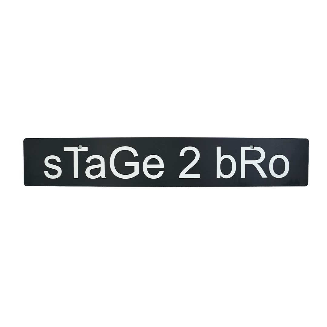Billetworkz "sTaGe 2 bRo" License Plate Delete