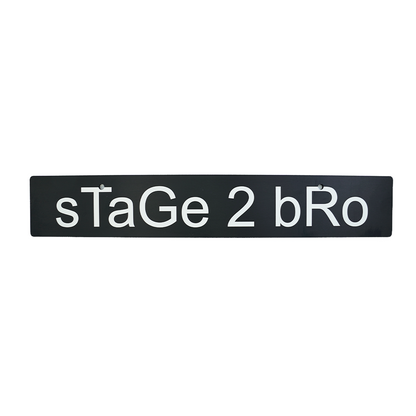 Billetworkz "sTaGe 2 bRo" License Plate Delete