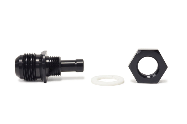 STM -8AN Black Anodized E85 Safe Fuel Bulkhead Fitting