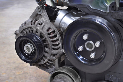 STM Under-Driven Alternator Pulley with Raised Guides for Evo 4-9 *Backorder ETA 02/2026*
