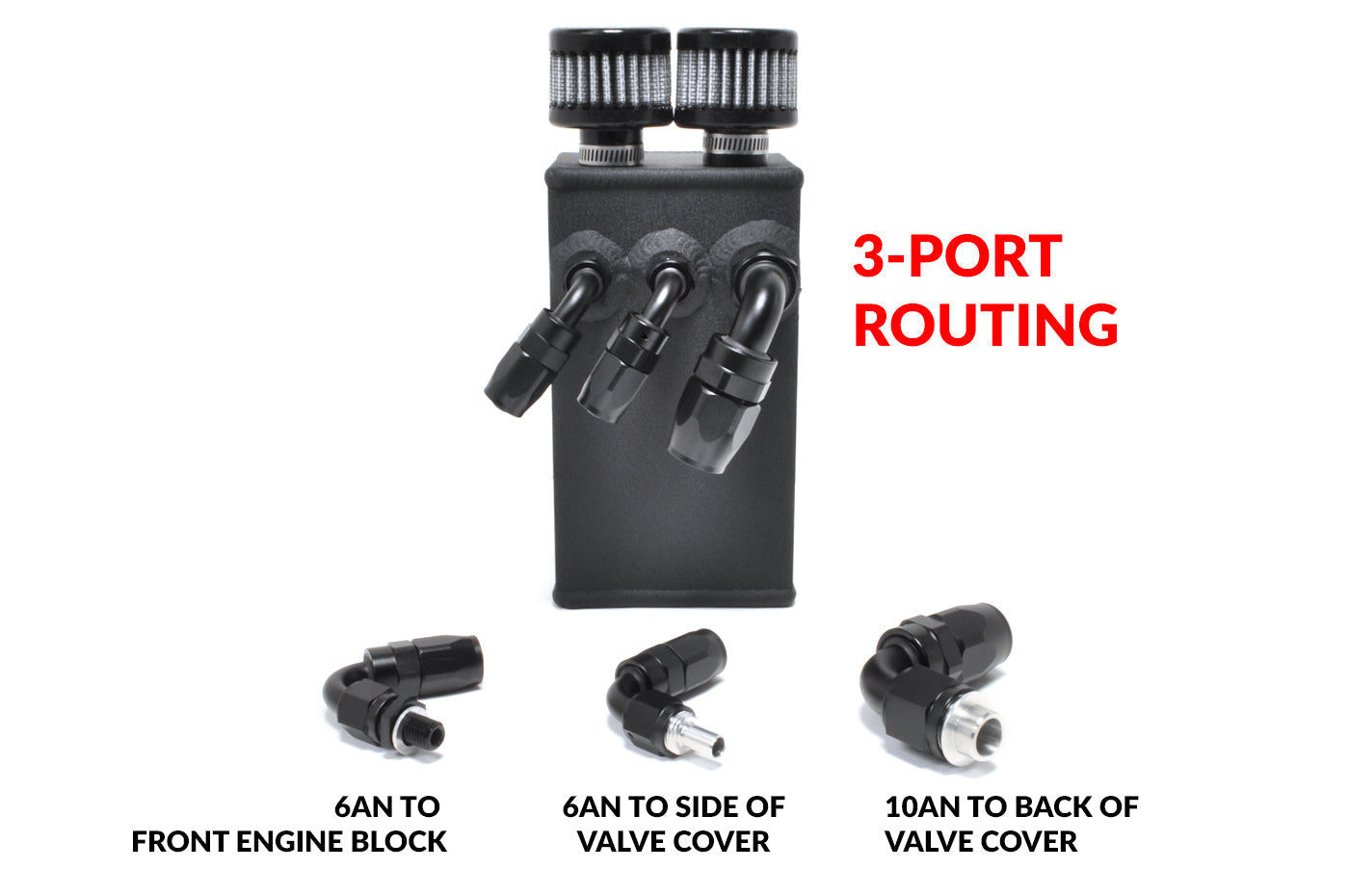 STM Evo 7/8/9 Oil Catch Can Trans Mount Vented