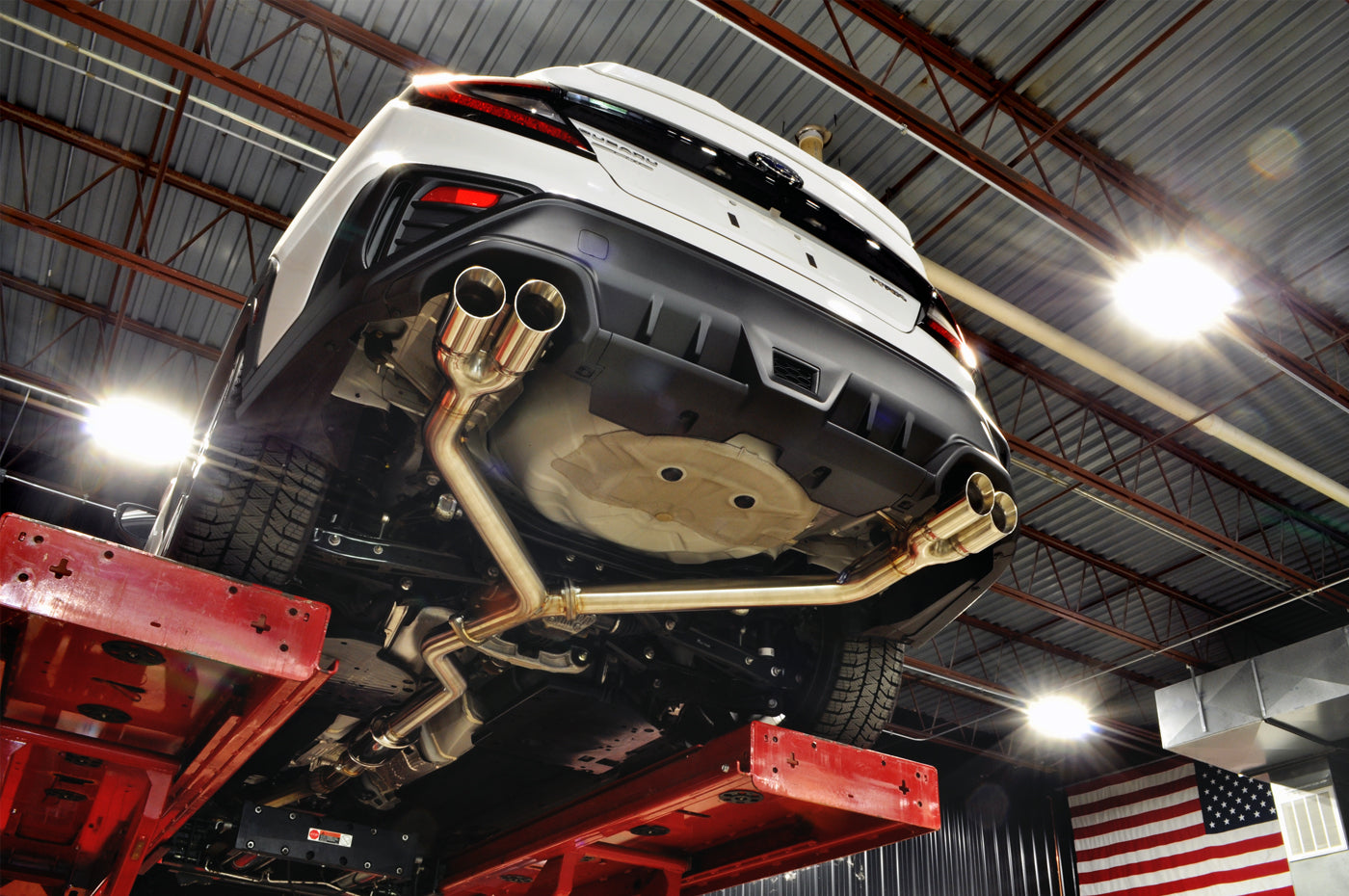 STM Stainless Dual Exit Cat-Back Exhaust for 2022+ WRX