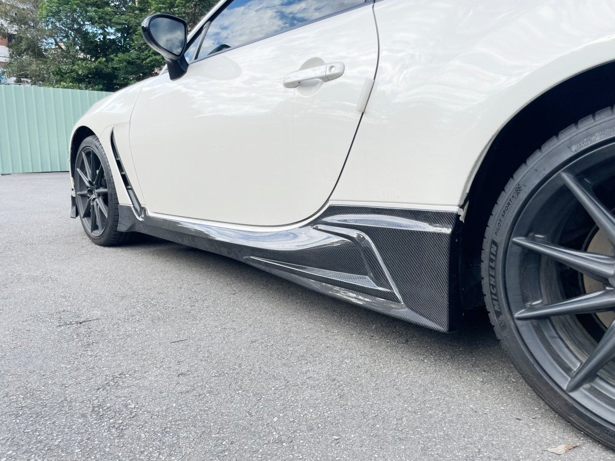 JDMuscle [22+ BRZ/GR86] TR Style Carbon Fiber Side Skirt Add-on Lip