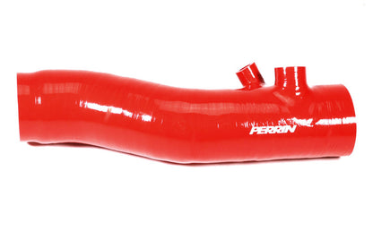 PERRIN 22-26 Subaru WRX / 20-25 LGT & OBXT Turbo Inlet Hose w/Turbo Adapter Flange (Long) - Red