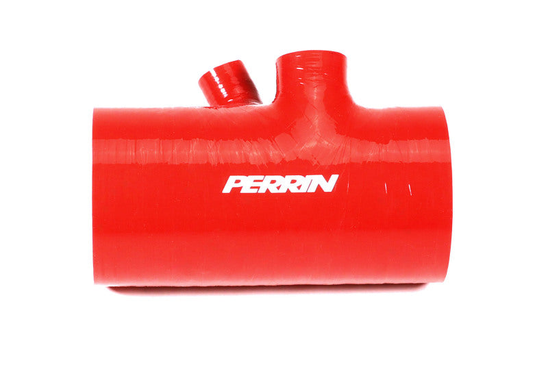 PERRIN 22-26 Subaru WRX / 20-25 LGT & OBXT Turbo Inlet Hose w/Turbo Adapter Flange (Short) - Red