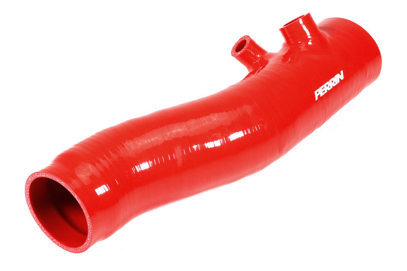 PERRIN 22-26 Subaru WRX / 20-25 LGT & OBXT Turbo Inlet Hose w/Turbo Adapter Flange (Long) - Red