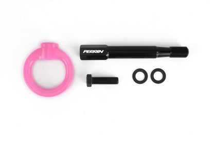 PERRIN 18-21 Subaru WRX & STI / 13-25 BRZ / 17-20 Toyota 86 Tow Hook Kit (Front) - Hyper Pink