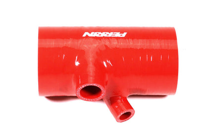 PERRIN 22-26 Subaru WRX / 20-25 LGT & OBXT Turbo Inlet Hose w/Turbo Adapter Flange (Short) - Red