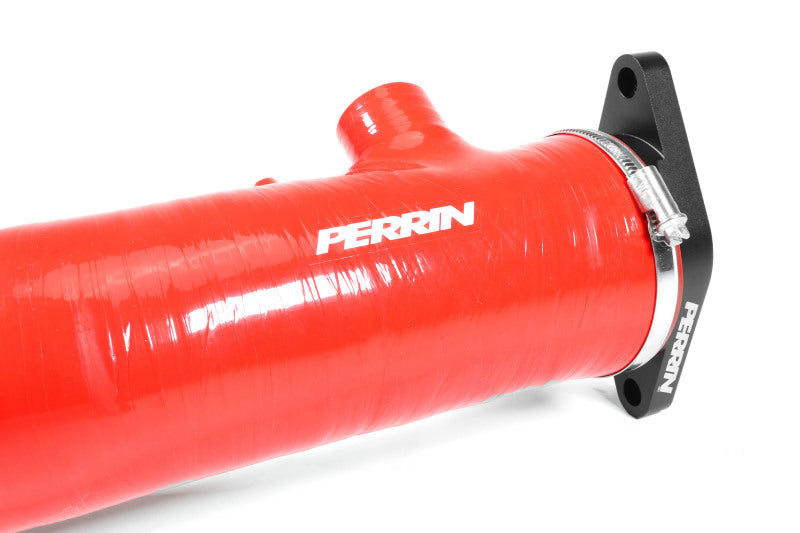 PERRIN 22-26 Subaru WRX / 20-25 LGT & OBXT Turbo Inlet Hose w/Turbo Adapter Flange (Long) - Red